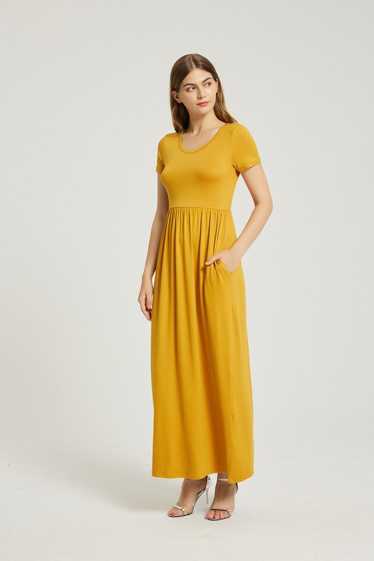 Women's Summer Casual Maxi Dress With Pocket – Annva USA | ClozArt