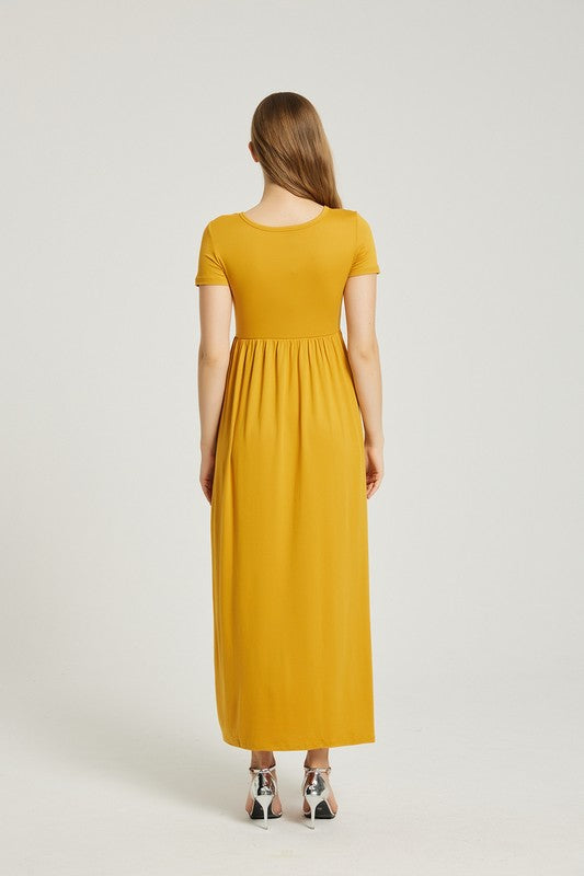 Women's Summer Casual Maxi Dress With Pocket – Annva USA | ClozArt