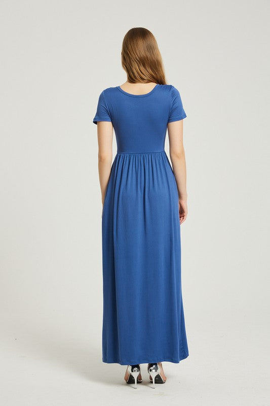 Women's Summer Casual Maxi Dress With Pocket – Annva USA | ClozArt