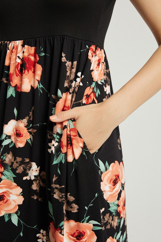 Womens Summer Casual Floral Maxi Dress With Pocket – Annva USA | ClozArt