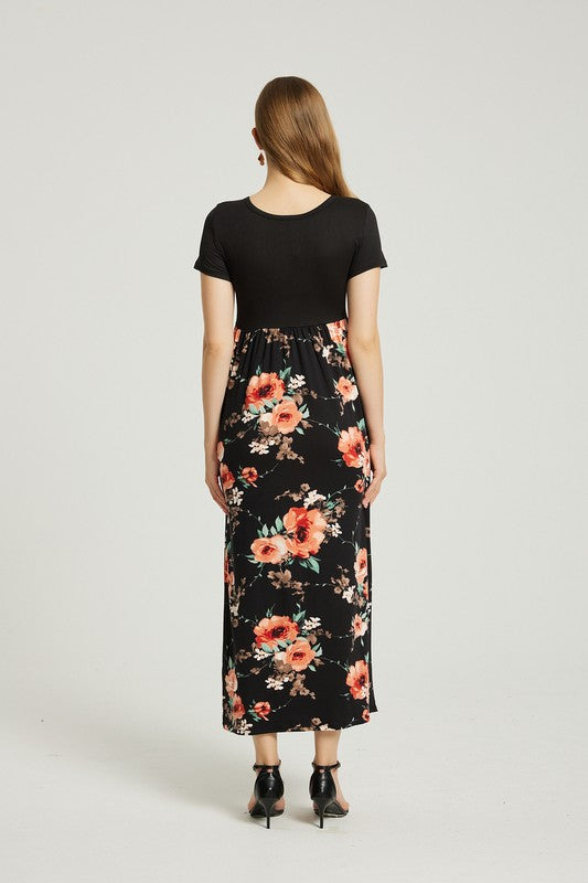 Womens Summer Casual Floral Maxi Dress With Pocket – Annva USA | ClozArt