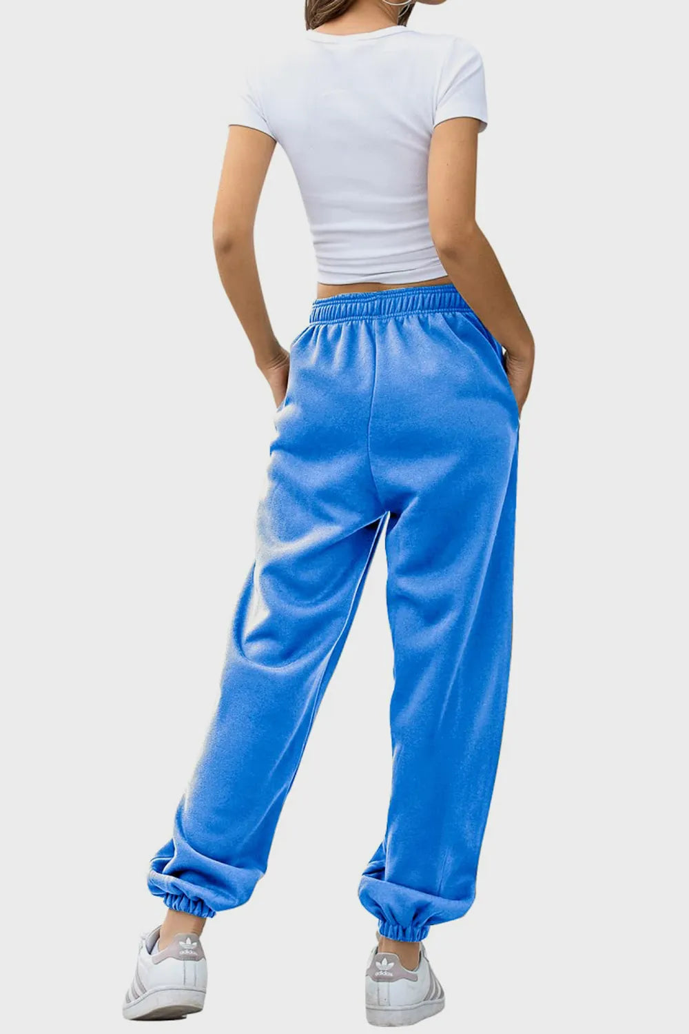 Elastic Waist Joggers with Pockets – Trendsi | ClozArt