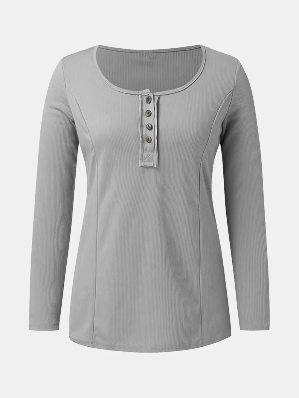 Full Size Scoop Neck Long Sleeve T-Shirt – Trendsi | ClozArt
