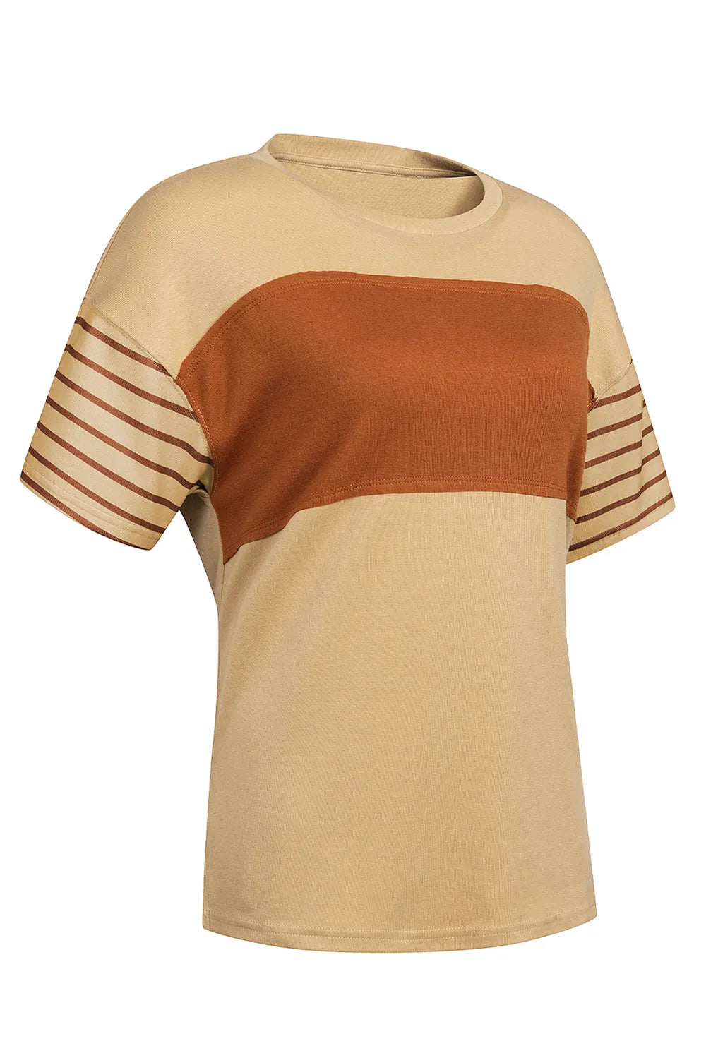 Striped Round Neck Short Sleeve T-Shirt – Trendsi | ClozArt