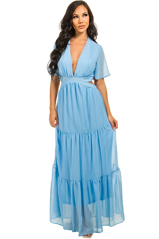 SEXY CHIFFON MAXI DRESS – By Claude | ClozArt