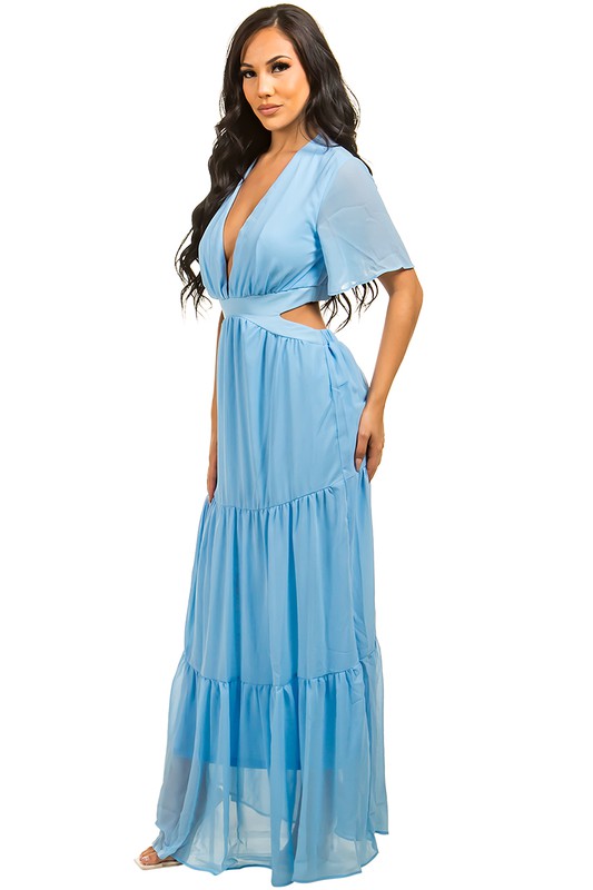 SEXY CHIFFON MAXI DRESS – By Claude | ClozArt