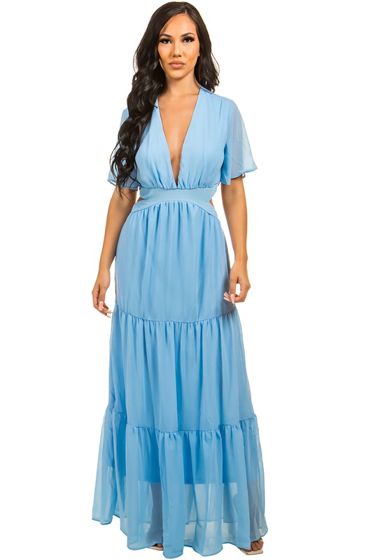 SEXY CHIFFON MAXI DRESS – By Claude | ClozArt