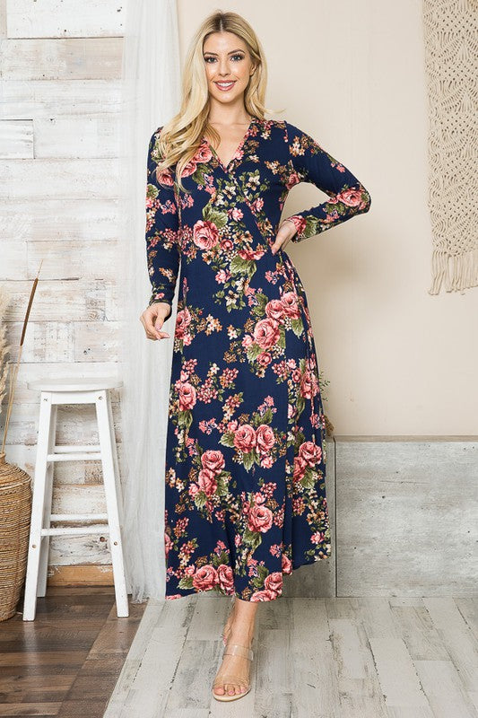 Floral Maxi Wrap Dress – Orange Farm Clothing | ClozArt