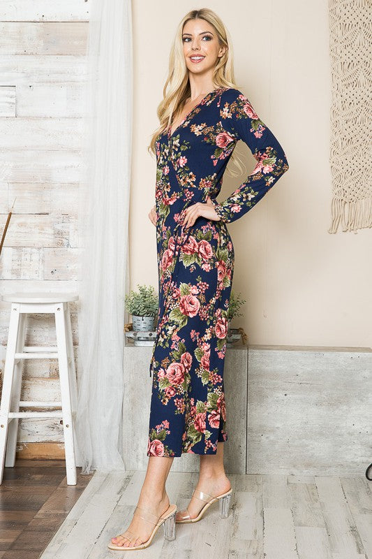 Floral Maxi Wrap Dress – Orange Farm Clothing | ClozArt