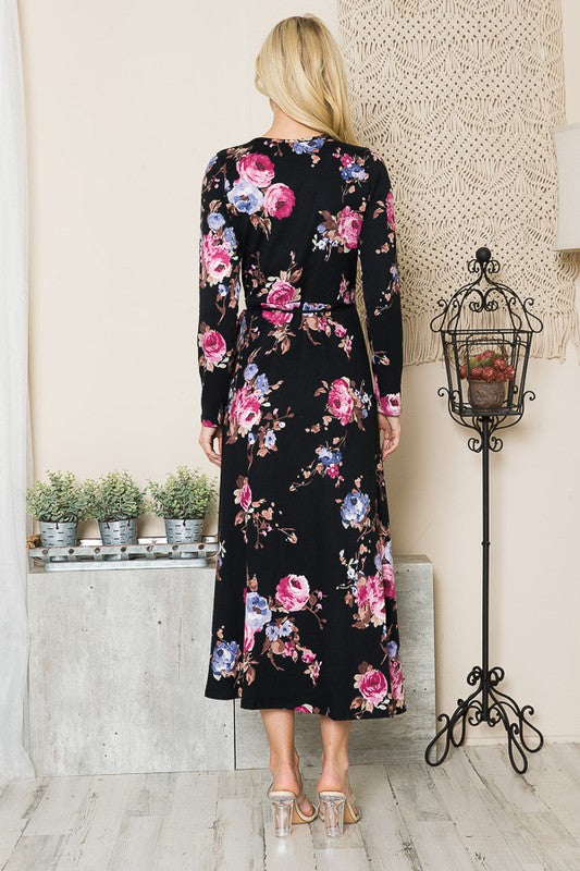 Floral Maxi Wrap Dress – Orange Farm Clothing | ClozArt