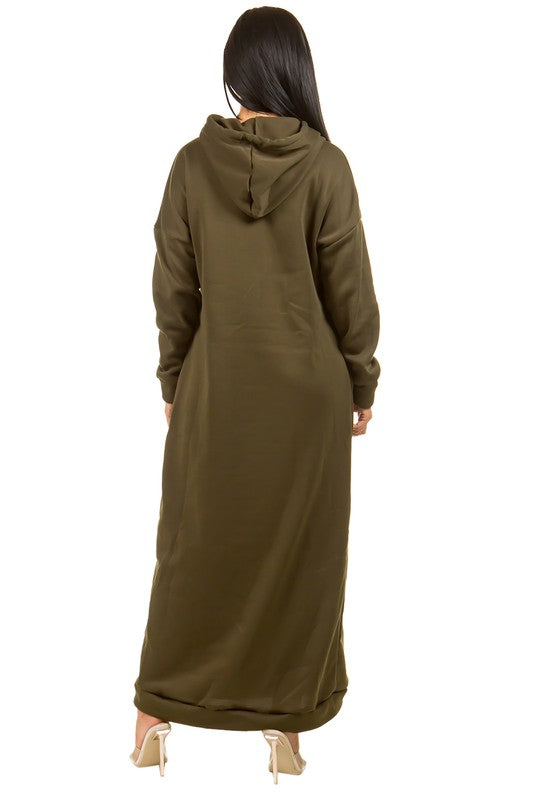 SEXY LONG MAXI HOODIE DRESS – By Claude | ClozArt