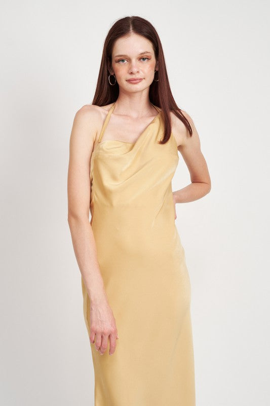 SATIN MAXI BIAS DRESS – Emory Park | ClozArt