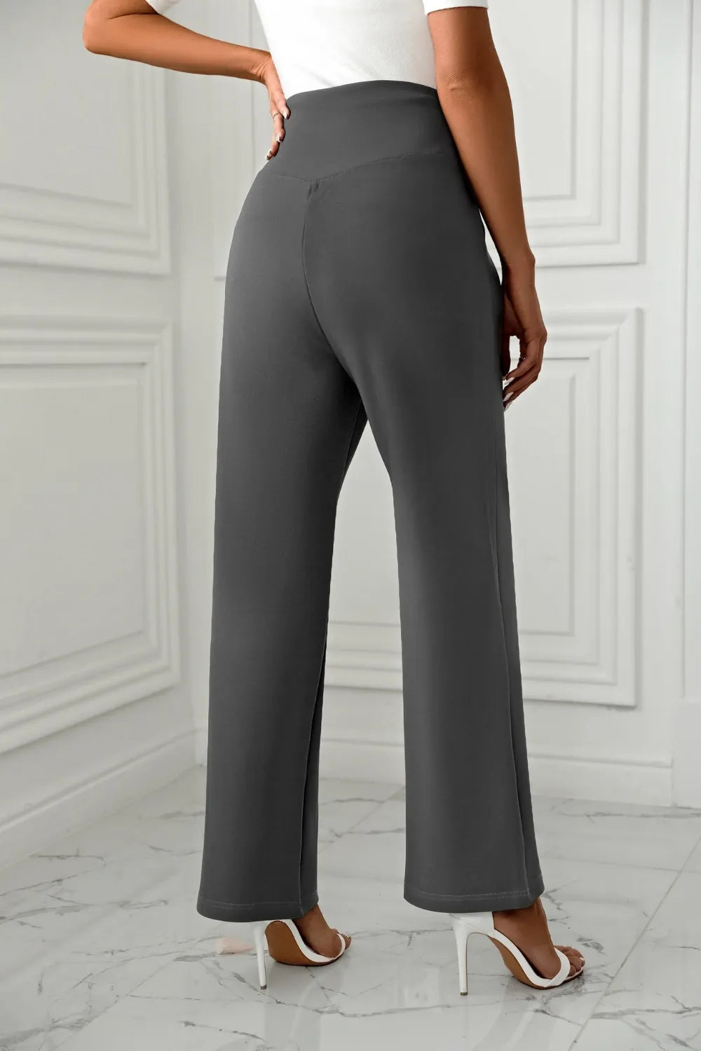 High Waist Straight Leg Pants – Trendsi | ClozArt