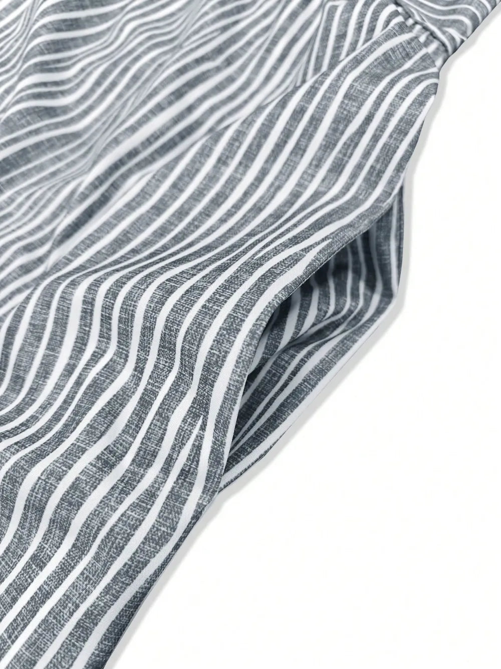 Striped Round Neck Short Sleeve Midi Dress – Trendsi | ClozArt