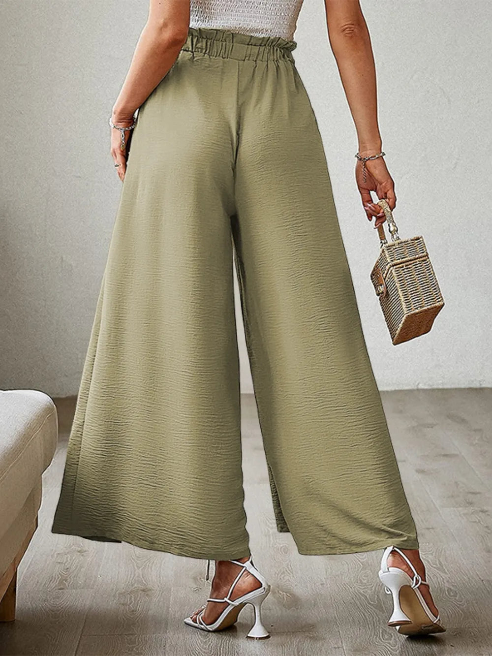 Tied Slit Wide Leg Pants – Trendsi | ClozArt