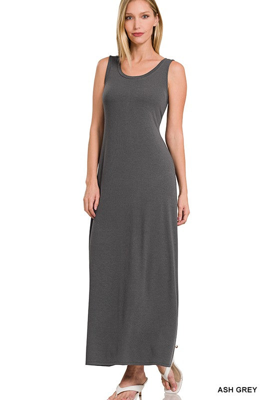Sleeveless Flared Scoop Neck Maxi Dress – ZENANA | ClozArt