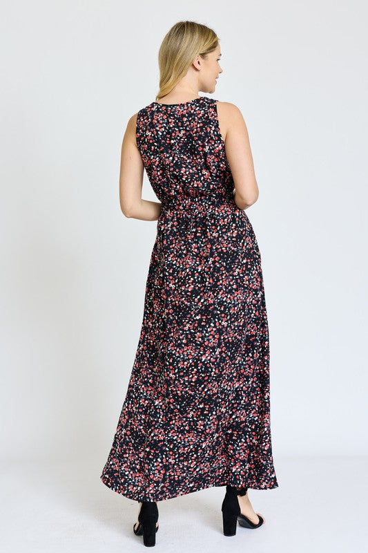 Polka Dot Blouson Maxi Dress – EG fashion | ClozArt