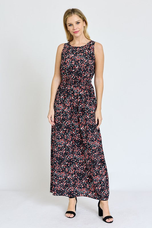 Polka Dot Blouson Maxi Dress – EG fashion | ClozArt