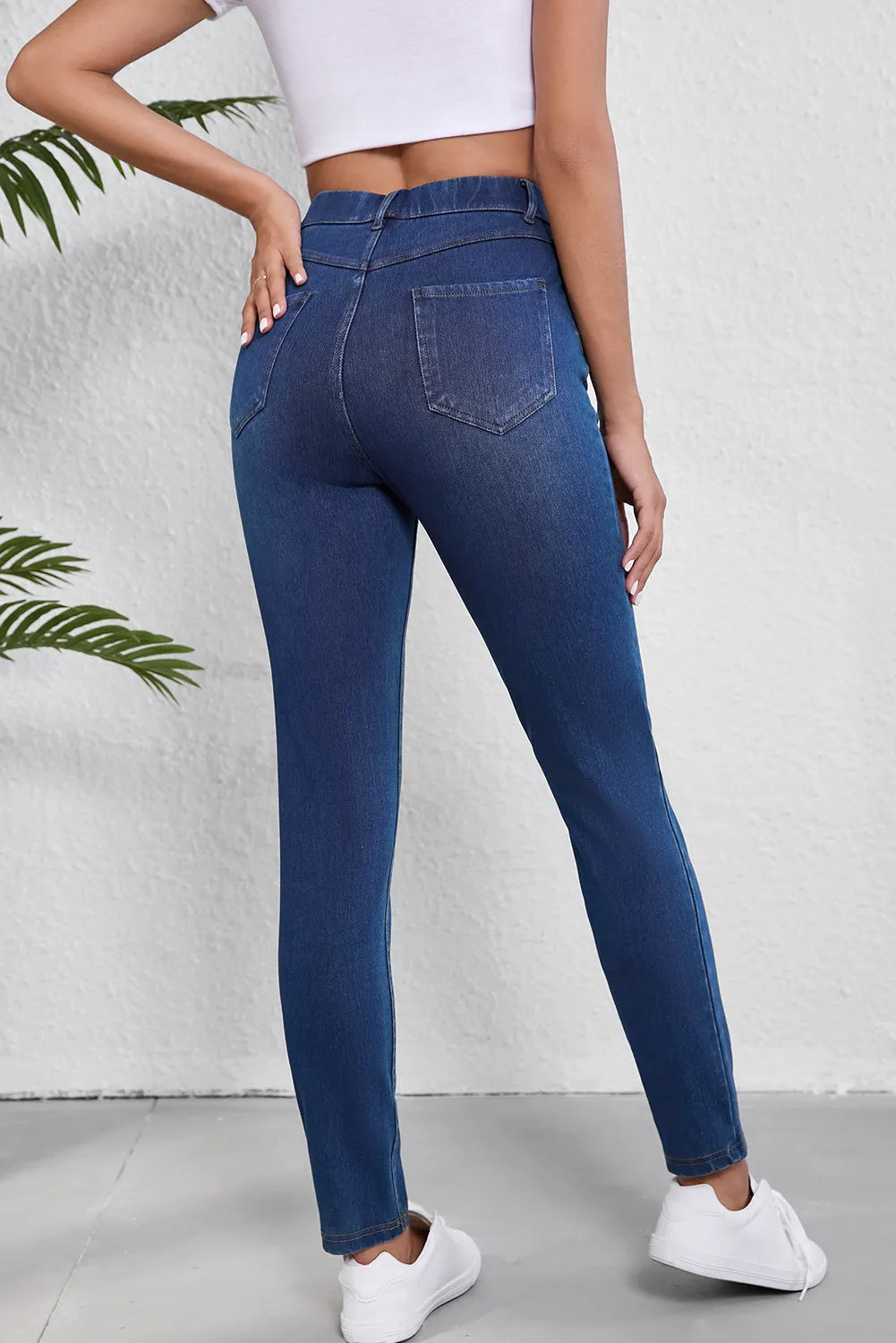 High Waist Skinny Jeans with Pockets – Trendsi | ClozArt
