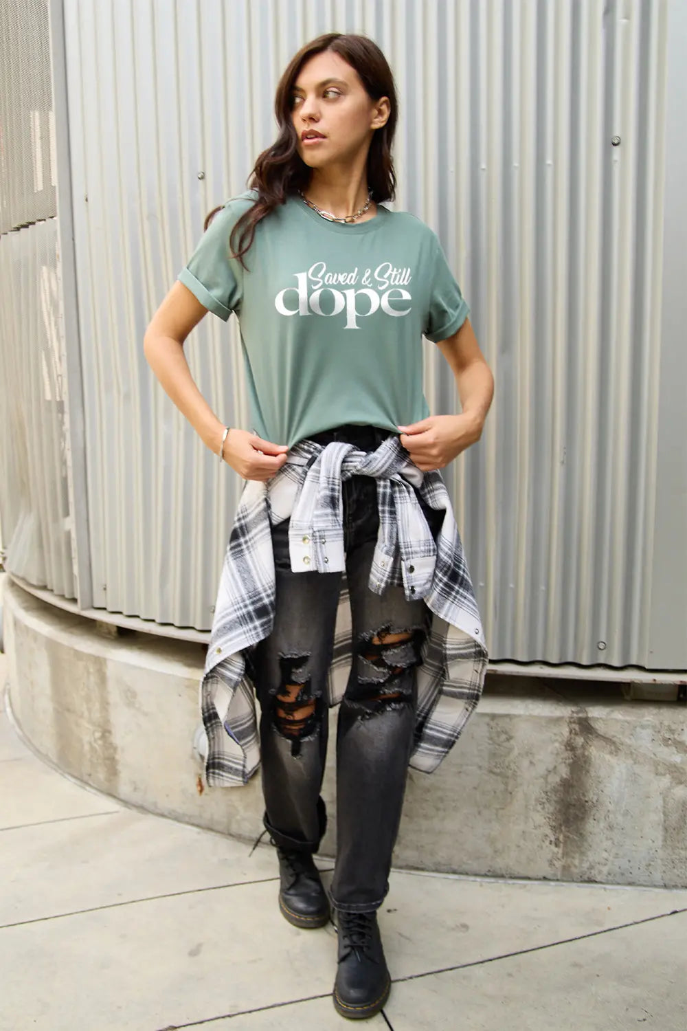 Simply Love Full Size Letter Graphic Short Sleeve T-Shirt – Trendsi | ClozArt