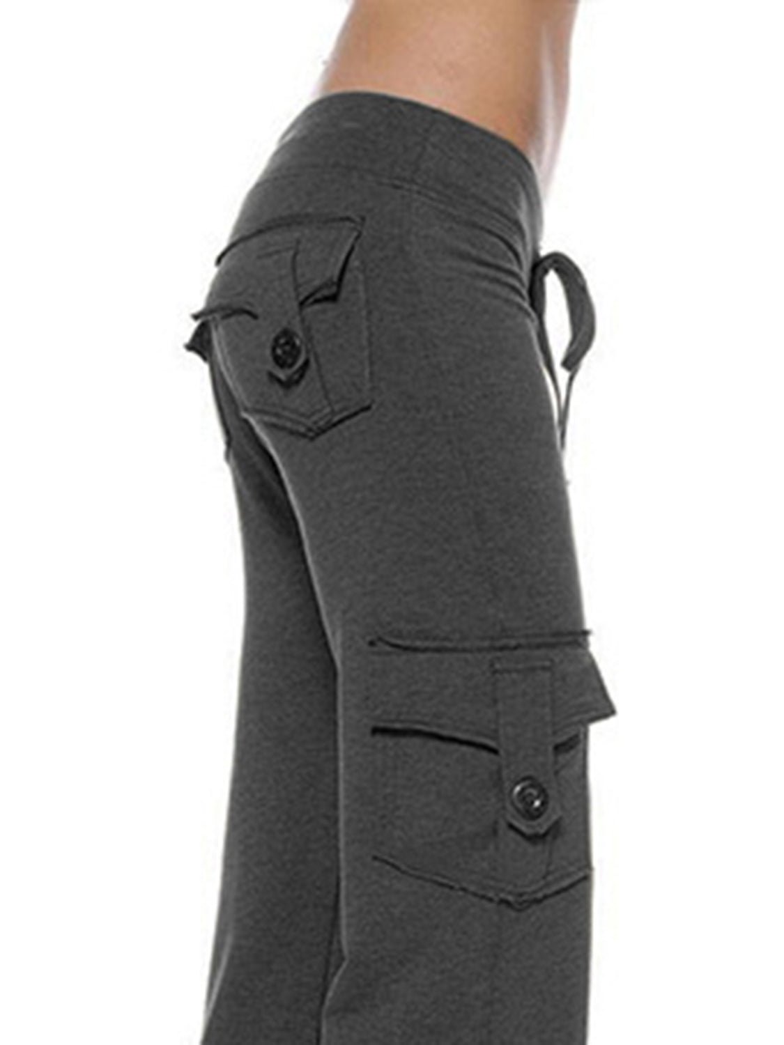 Mid Waist Pants with Pockets – Trendsi | ClozArt
