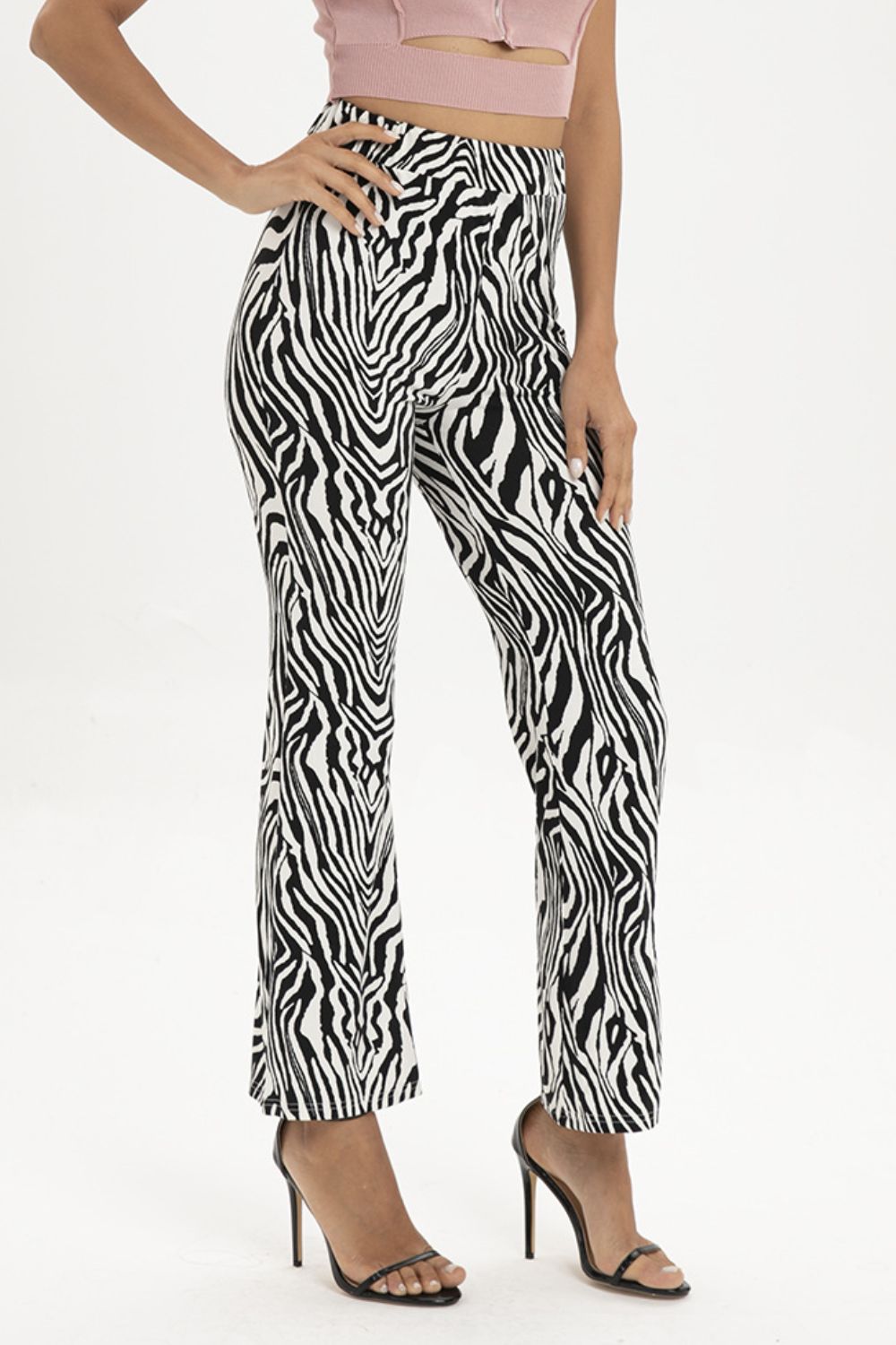 Zebra Print Straight Leg Pants – Trendsi | ClozArt