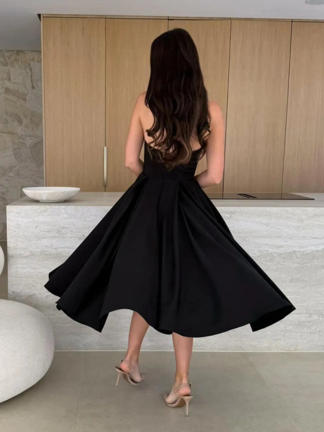 Solid Color Tube Midi Dress – Trendsi | ClozArt
