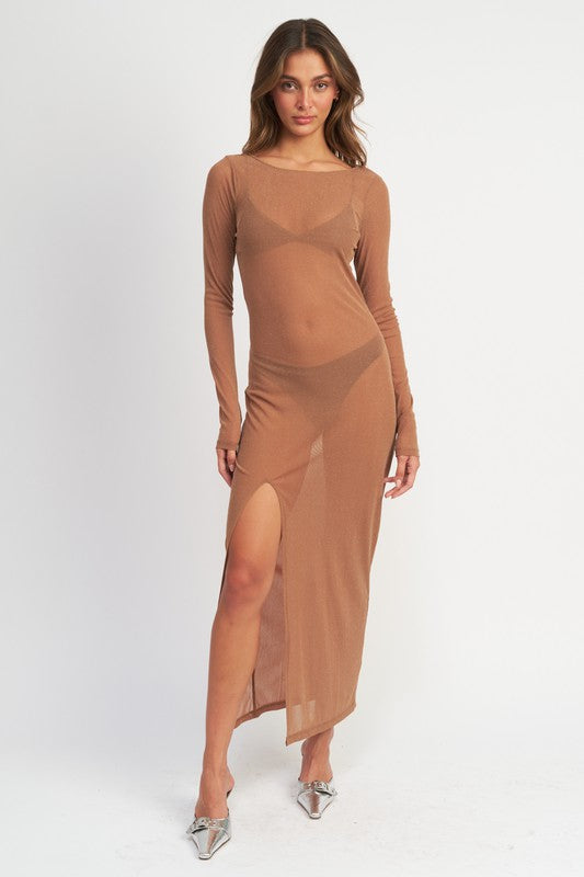 GLITTER MESH MAXI DRESS – Emory Park | ClozArt