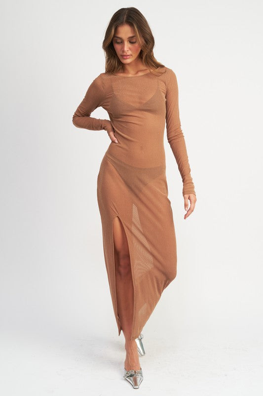 GLITTER MESH MAXI DRESS – Emory Park | ClozArt