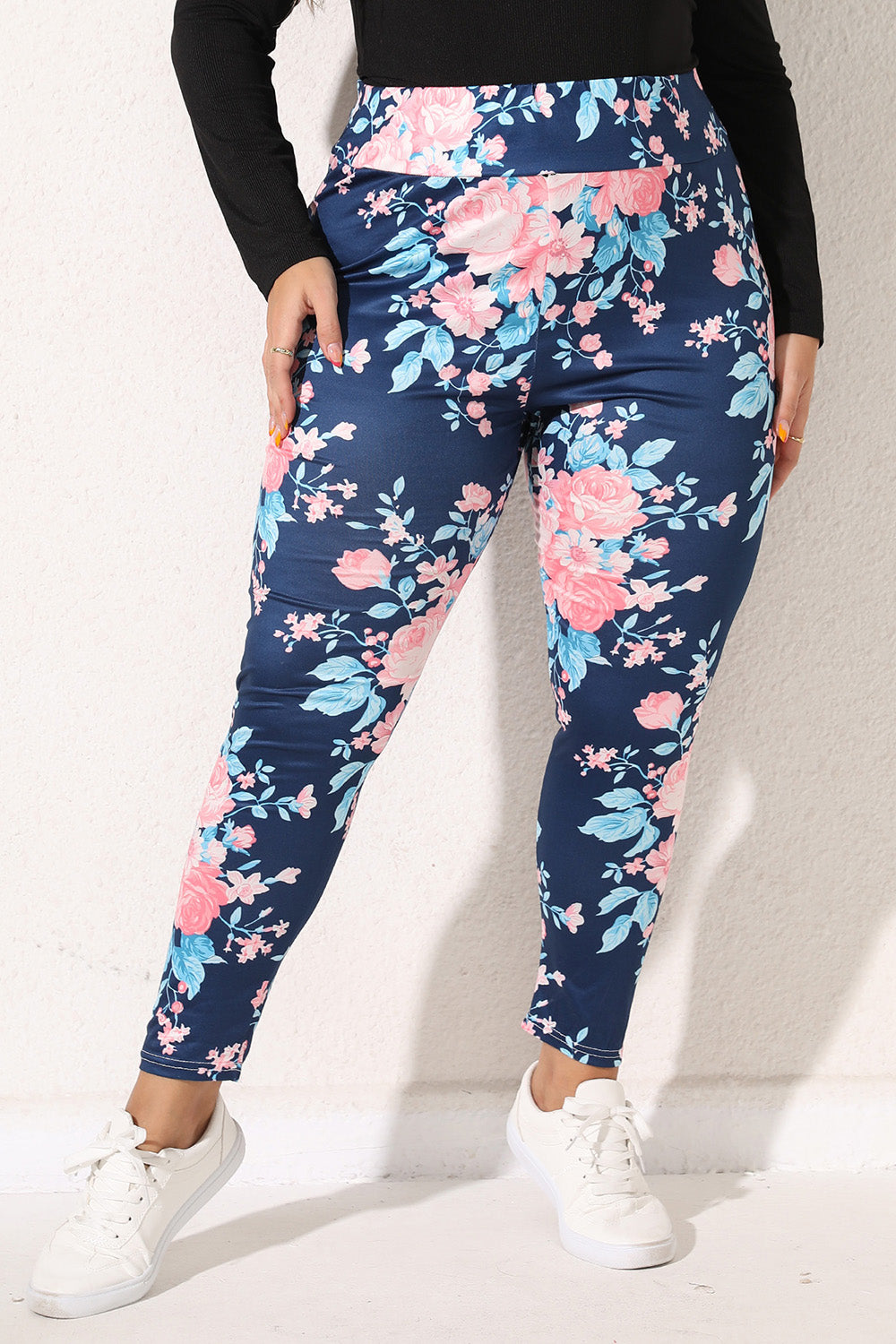 Plus Size Floral Print Legging – Trendsi | ClozArt