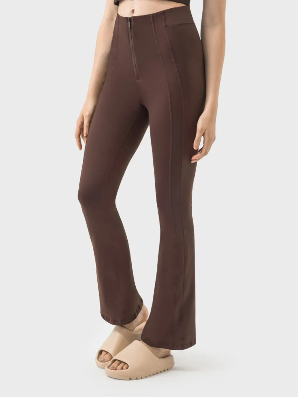 Millennia Zipper Detail High Waist Active Pants – Trendsi | ClozArt