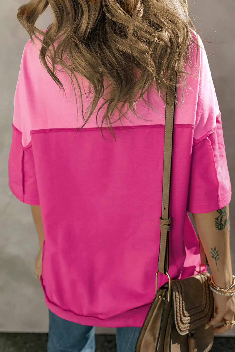Exposed Seam Round Neck Half Sleeve T-Shirt – Trendsi | ClozArt