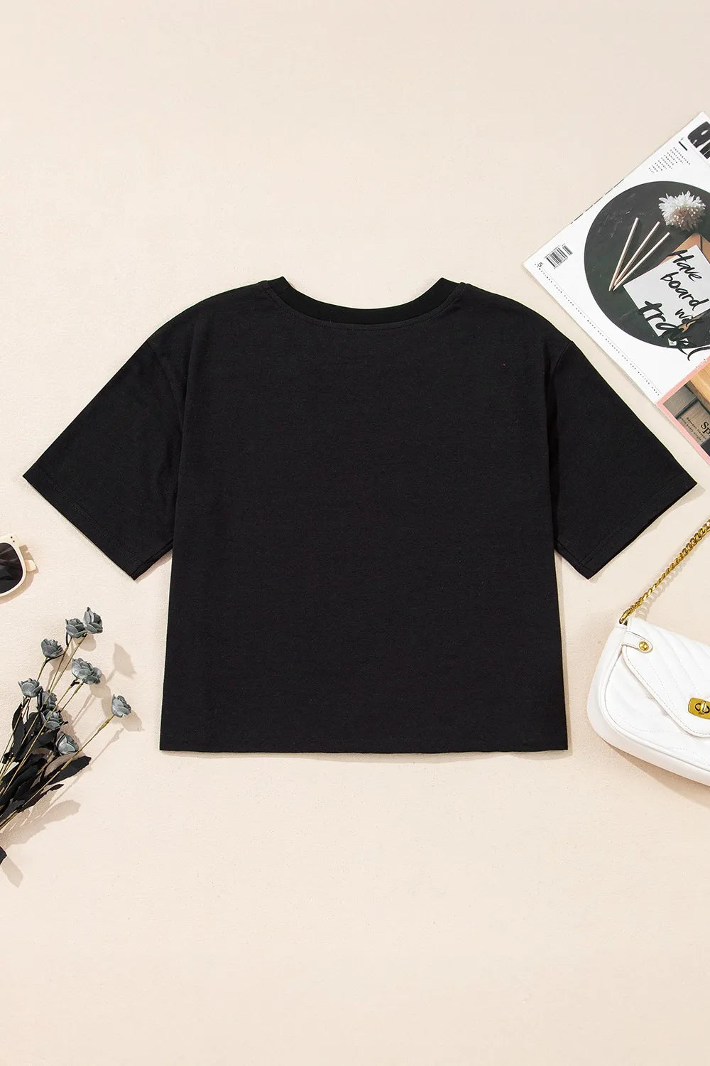 Checkered Peace Sign Round Neck T-Shirt – Trendsi | ClozArt