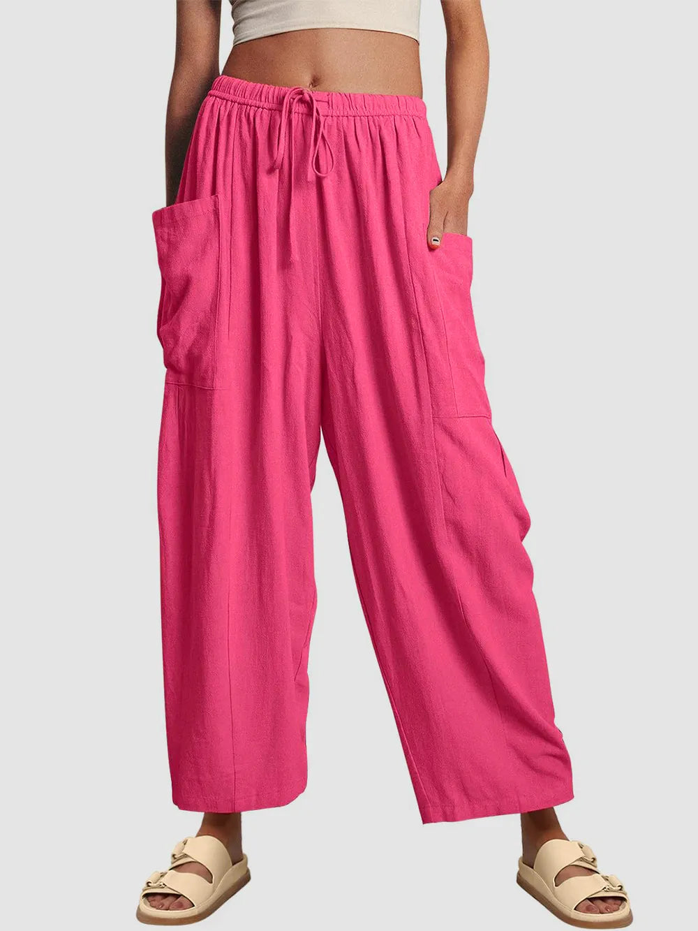 Full Size Wide Leg Pants with Pockets – Trendsi | ClozArt