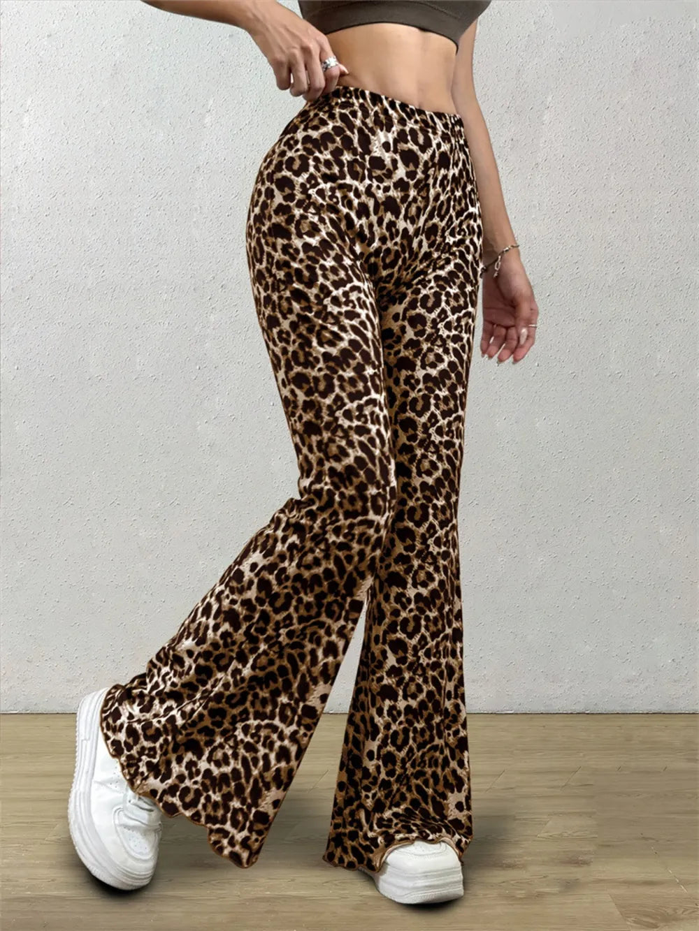 Leopard Flare Pants – Trendsi | ClozArt