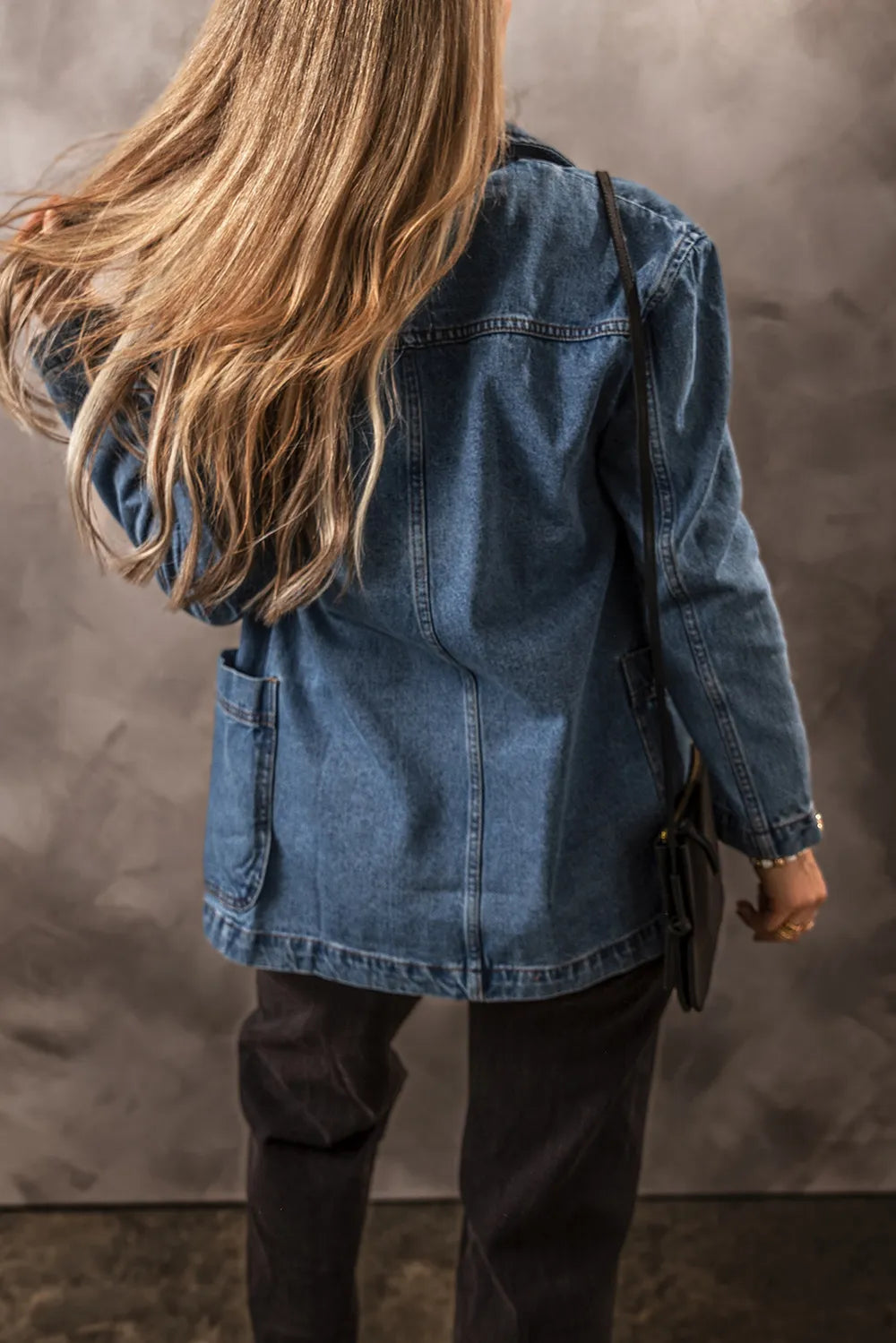Pocketed Long Sleeve Denim Jacket – Trendsi | ClozArt