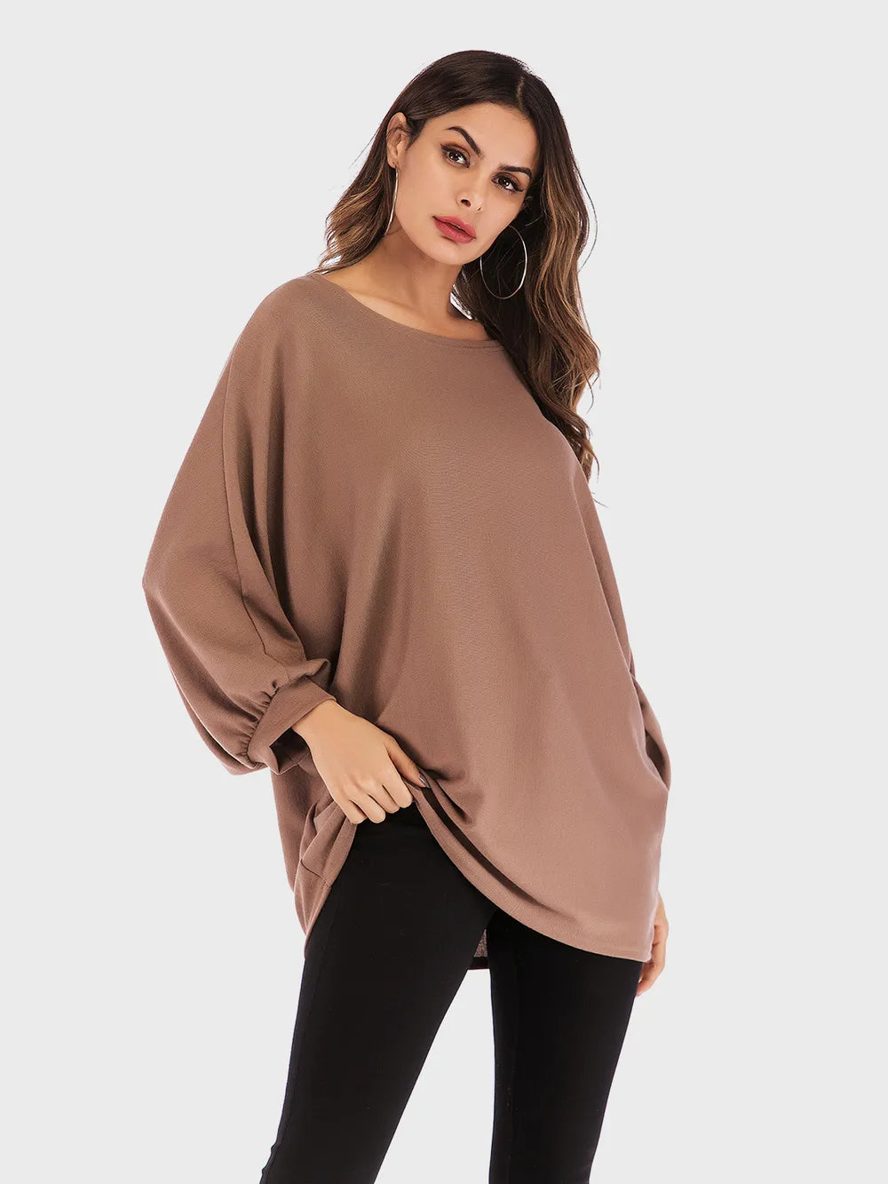 Perfee Round Neck Batwing Sleeve T-Shirt – Trendsi | ClozArt