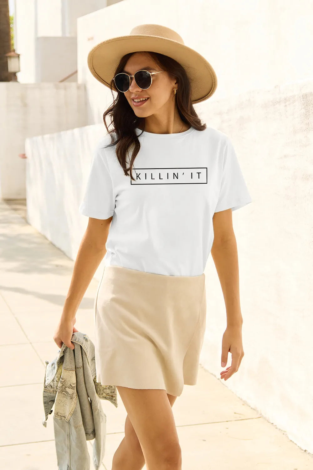 Simply Love Full Size KILLIN'IT Short Sleeve T-Shirt – Trendsi | ClozArt