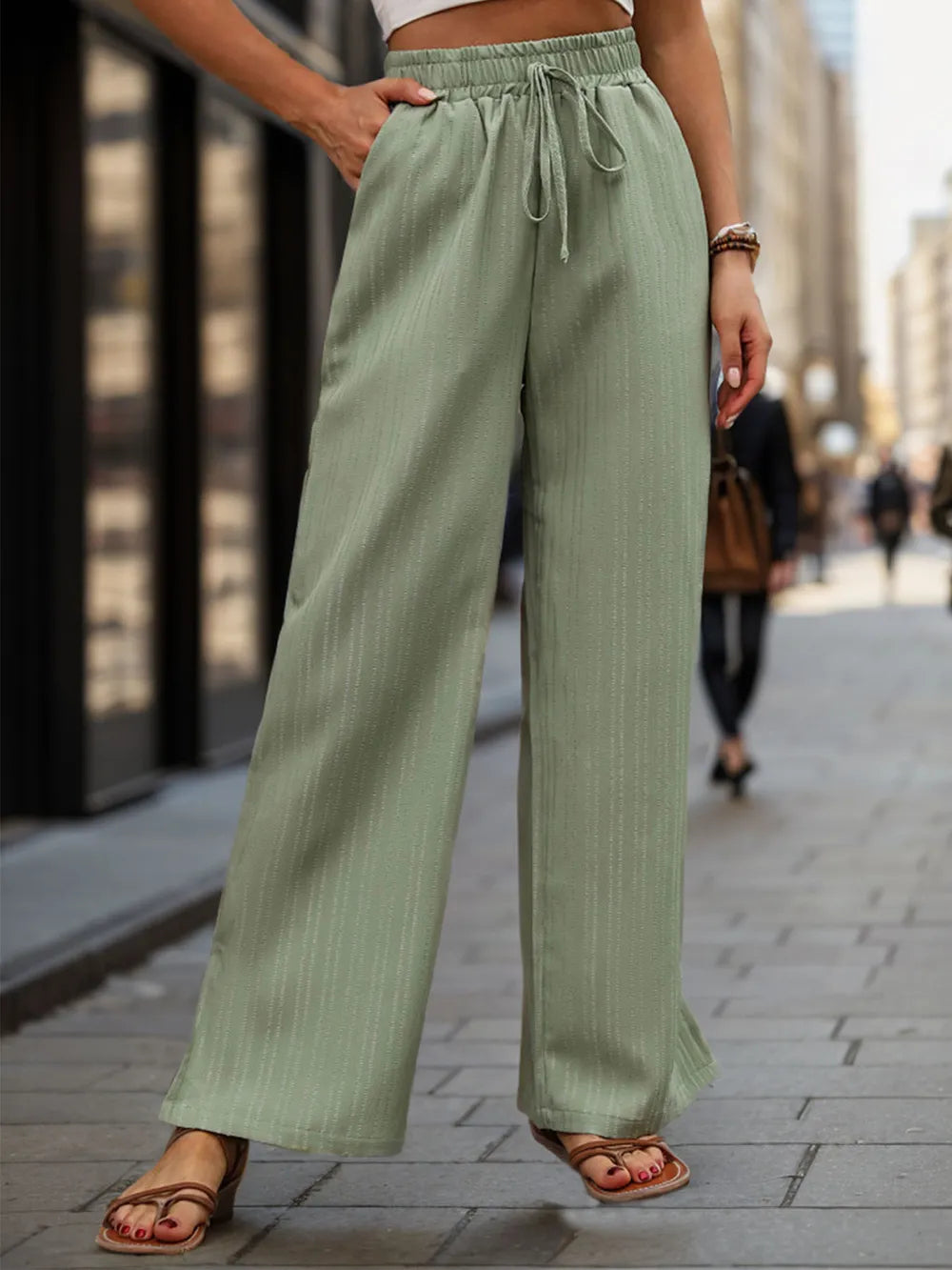 Perfee High Waist Wide Leg Pants – Trendsi | ClozArt