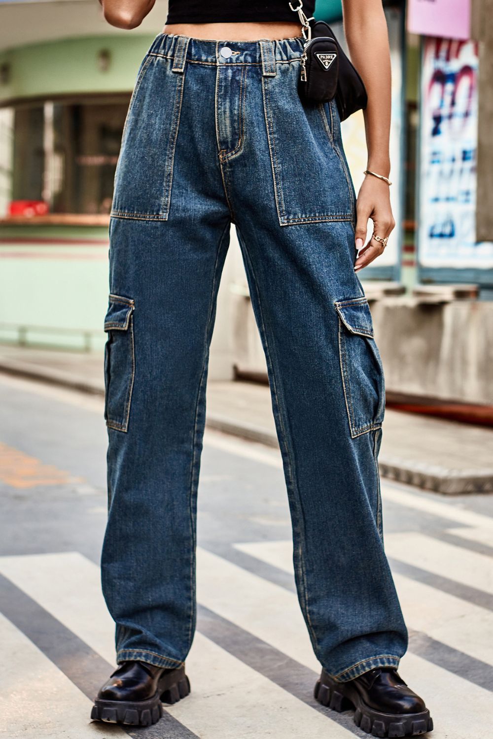 Loose Fit Long Pants with Pockets – Trendsi | ClozArt