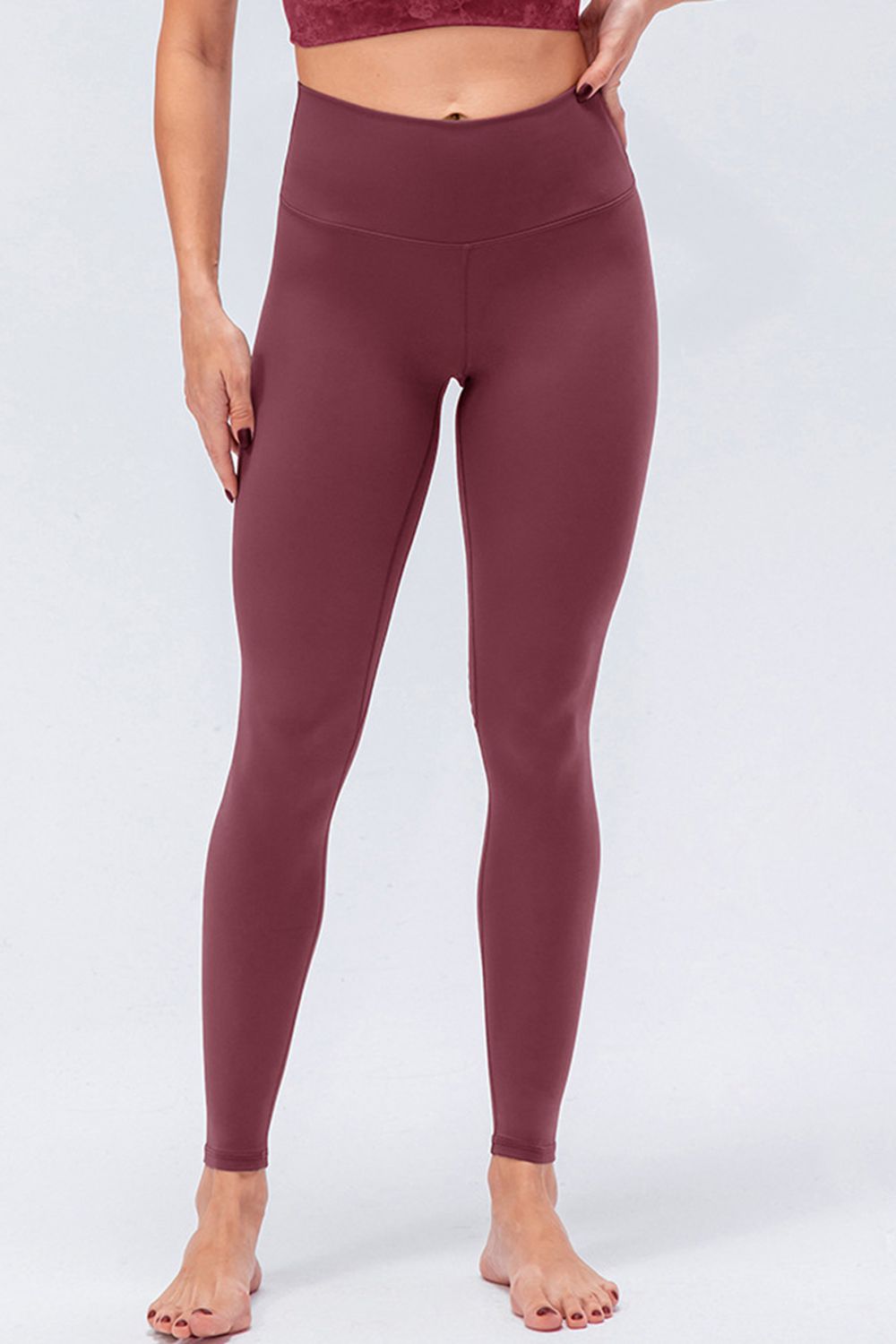 Wide Waistband Slim Fit Active Leggings – Trendsi | ClozArt