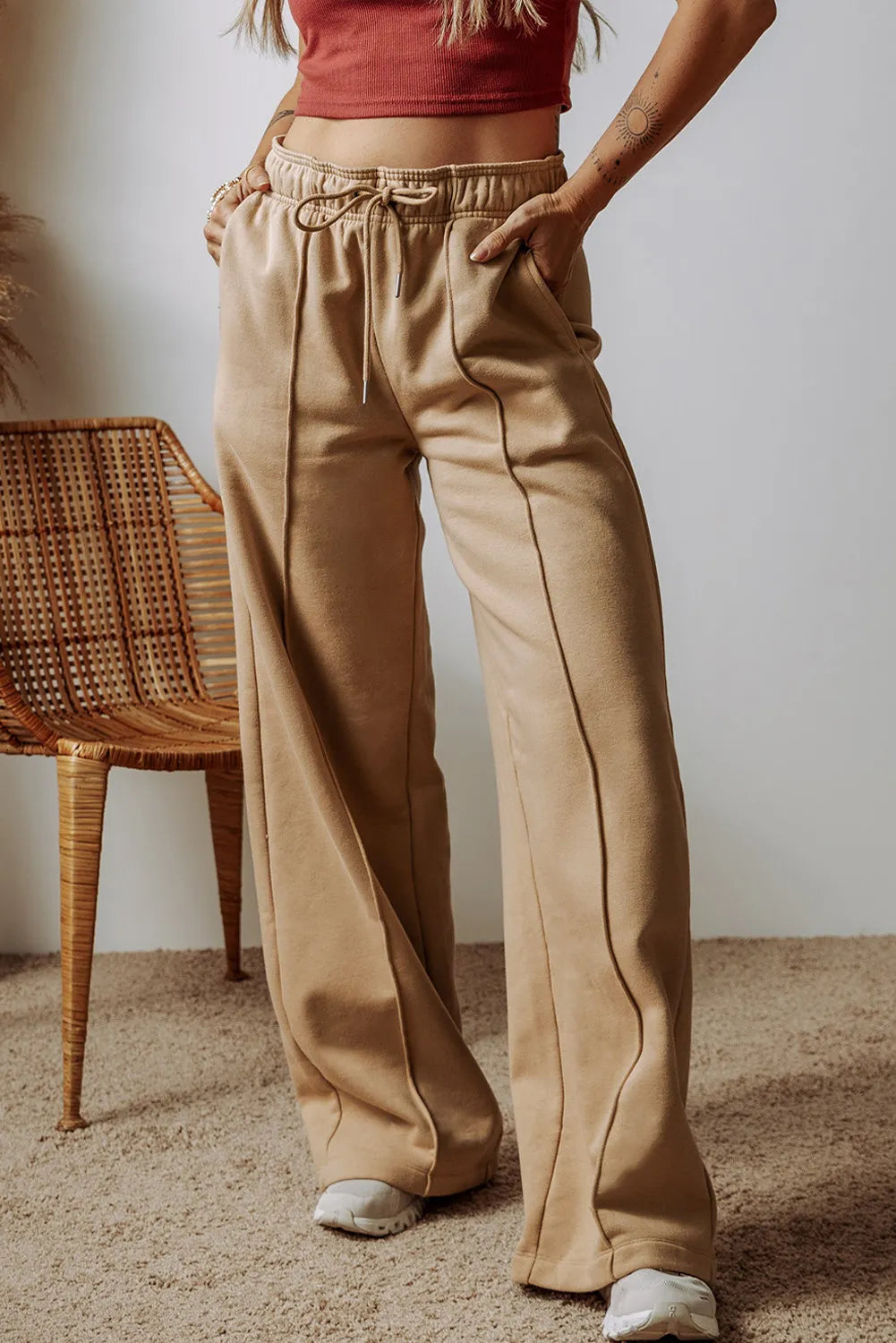 Drawstring Wide Leg Pants with Pockets – Trendsi | ClozArt