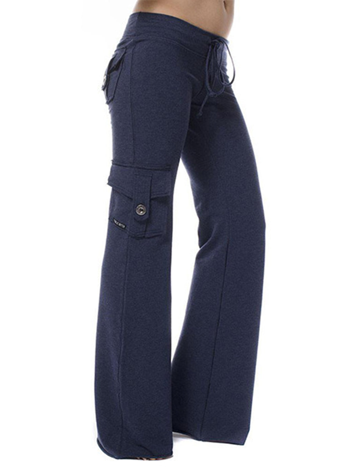 Mid Waist Pants with Pockets – Trendsi | ClozArt