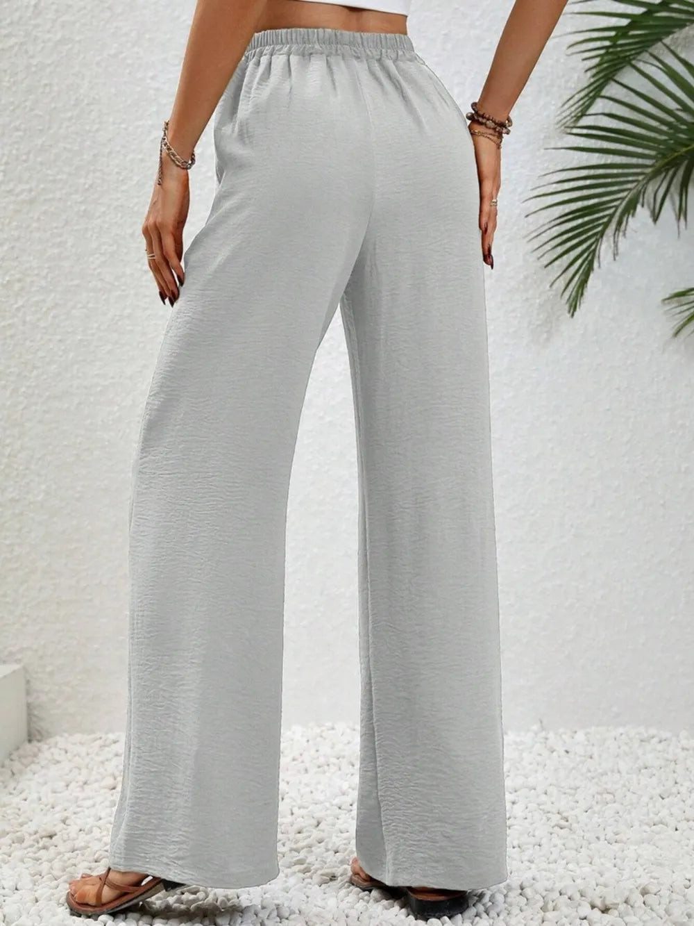 Wide Leg Drawstring Pants – Trendsi | ClozArt