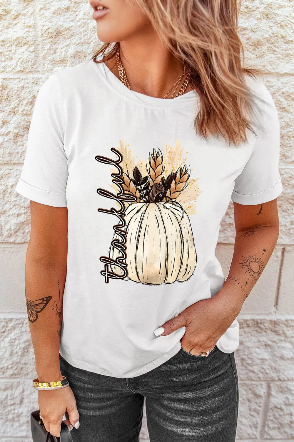 Graphic Round Neck Short Sleeve T-Shirt – Trendsi | ClozArt