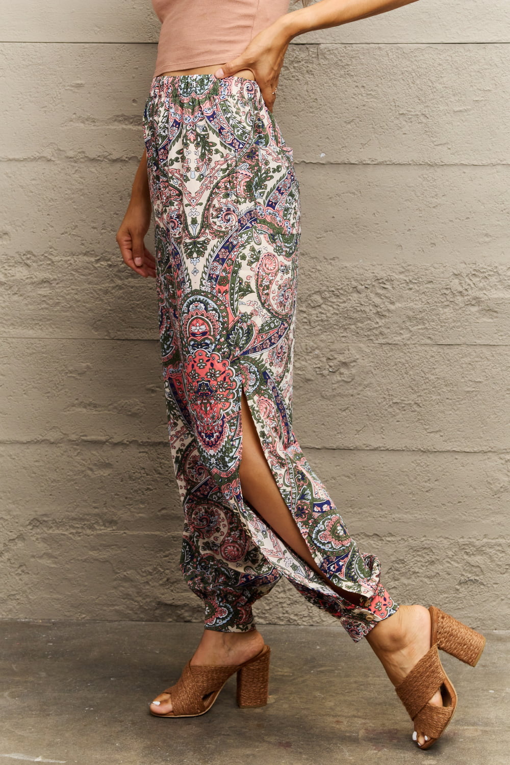 Perfee Printed Cutout Long Pants – Trendsi | ClozArt