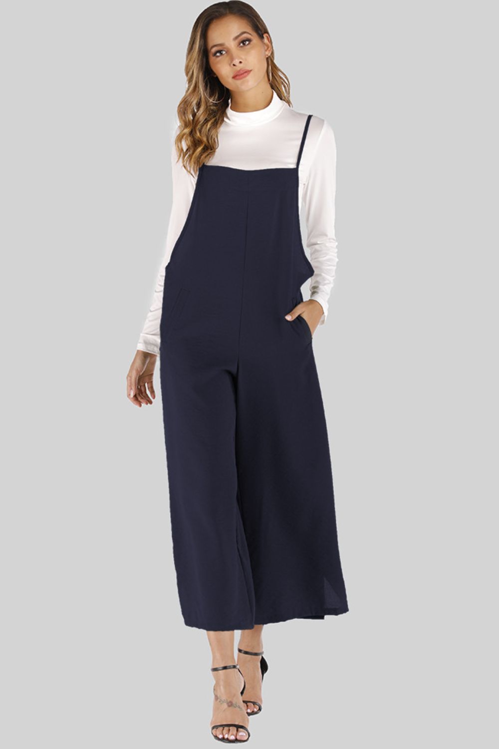 Full Size Cropped Wide Leg Overalls with Pockets – Trendsi | ClozArt
