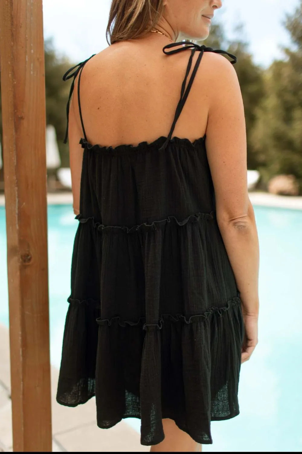 Frill Square Neck Mini Cami Dress – Trendsi | ClozArt