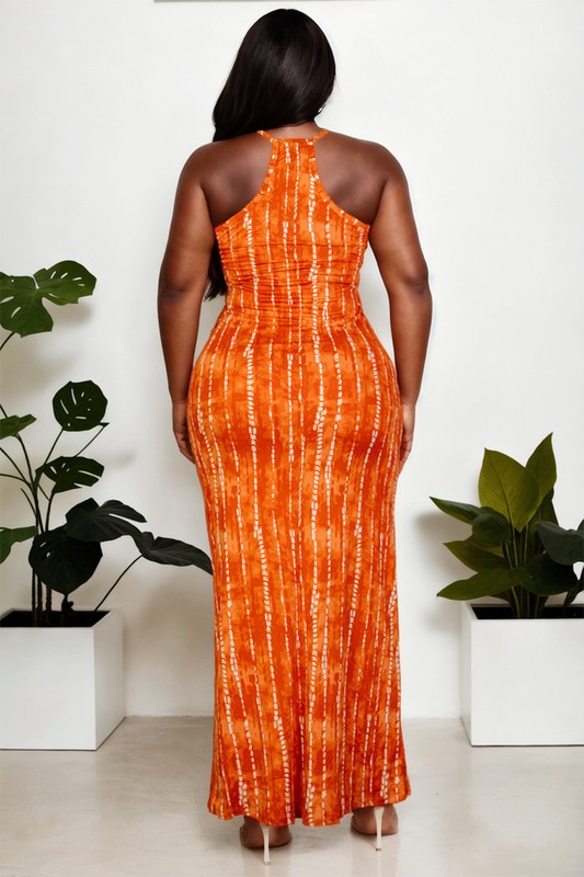 Plus Size Tie Dye Printed Cami Bodycon Maxi Dress – Capella | ClozArt