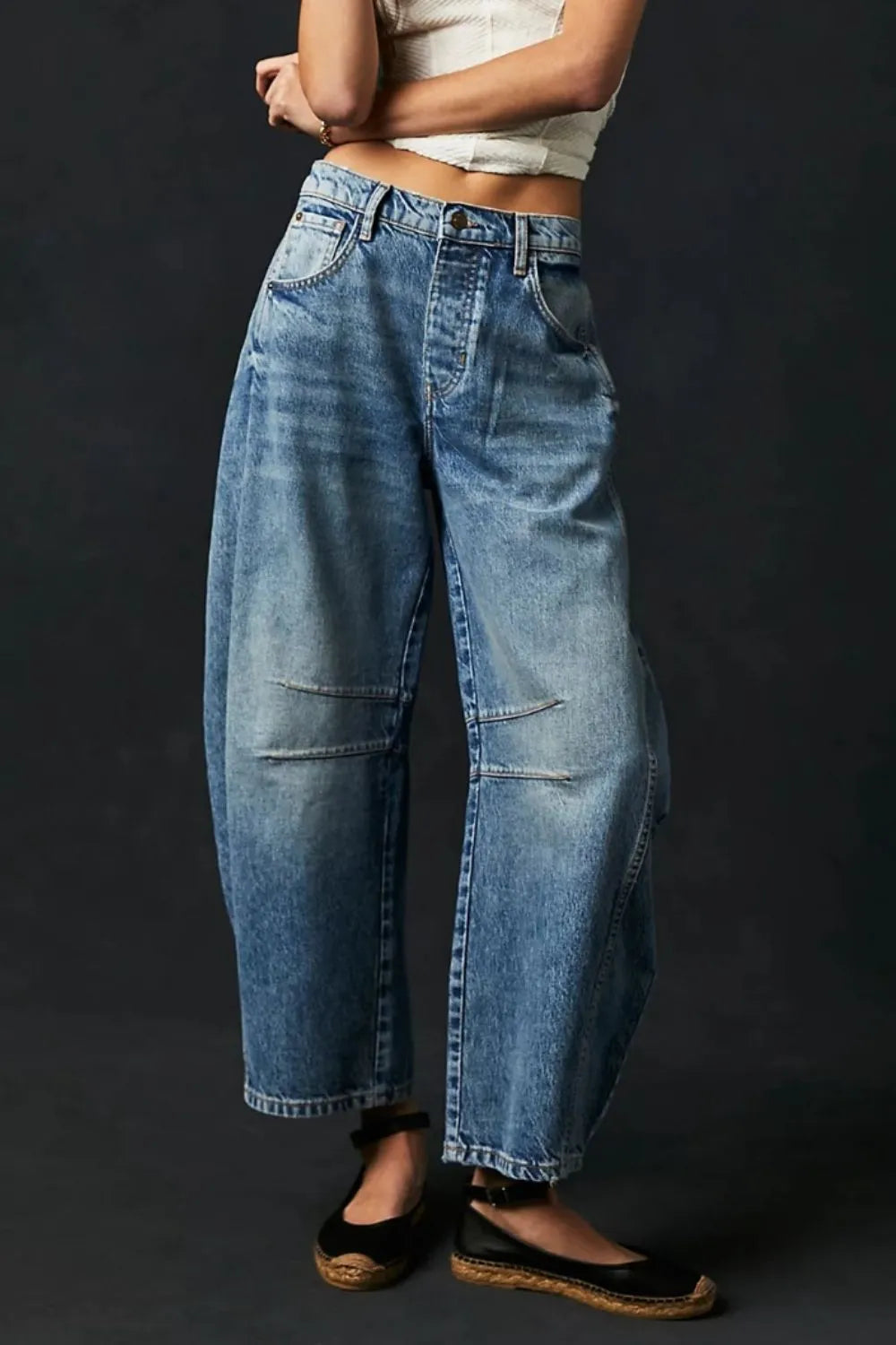 Wide Leg Jeans with Pockets – Trendsi | ClozArt